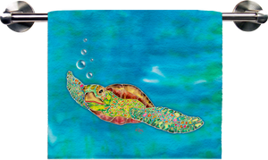 Swimming Turtle Hand Towel