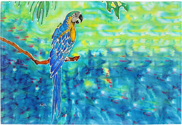 Tropical Blue Parrot Placemat