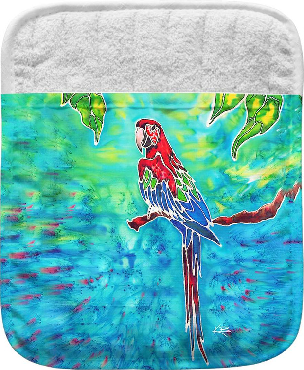 Tropical Red Parrot Pocket Mitt