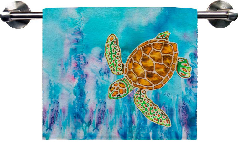 Diving Turtle Hand Towel