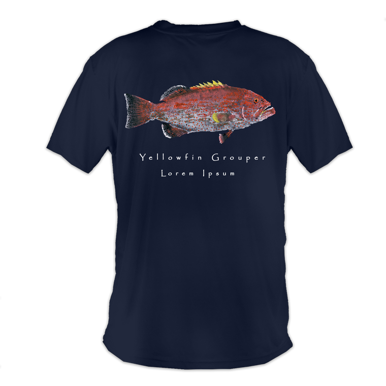 Yellowfin Grouper navy blue back