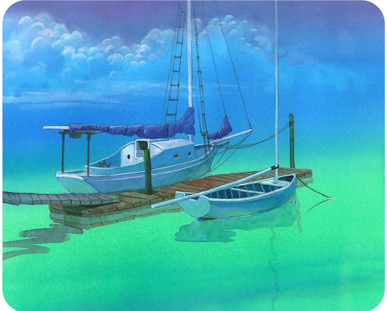 Two Sailboats cutting board