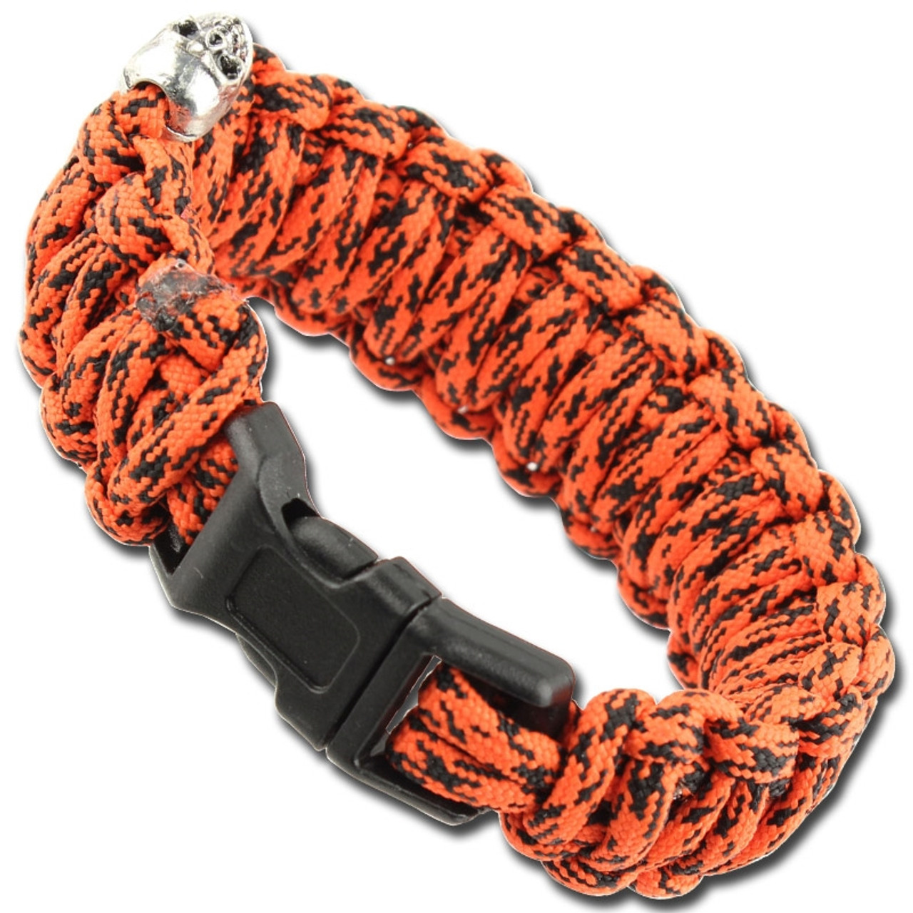 Skullz Survival Military Paracord Bracelet-Atomic Red