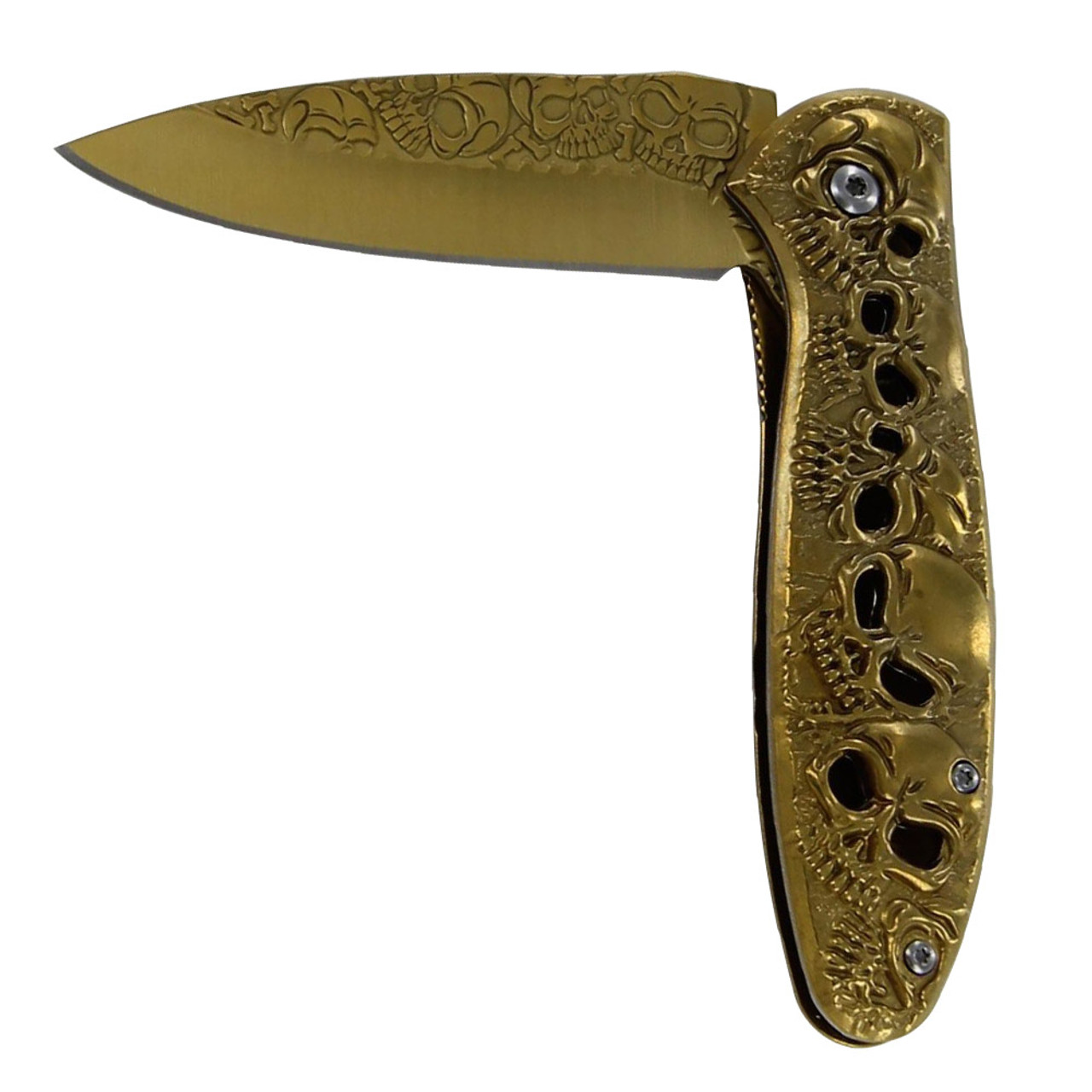SE Spring Assisted Drop Point Folding Knife with Psychedelic