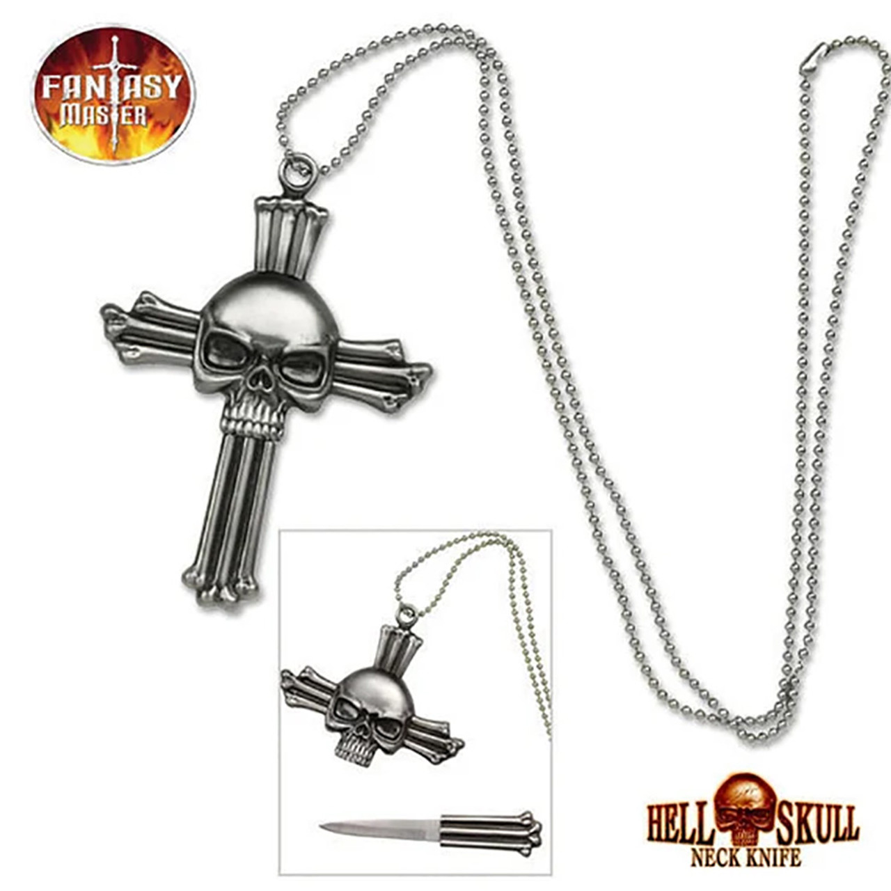 Unbranded Skull Gothic Cross With Removable Knife Necklace India | Ubuy