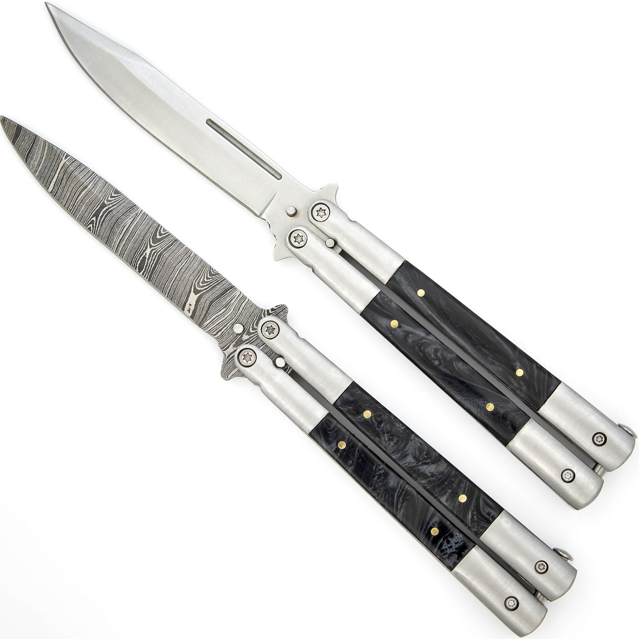 Shooting Cans Balisong Butterfly Flipper Knife