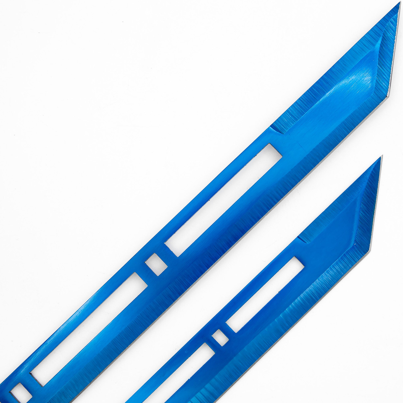 KATANAフルセット Full Tang Blue Moon Dual Straight Blade Ninja Short Sword