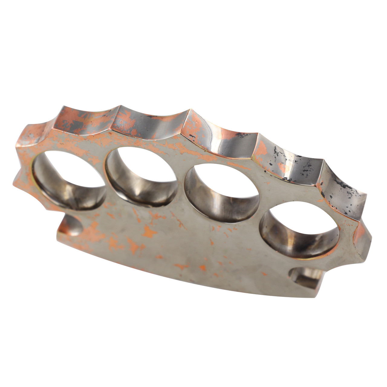 Splatter Scatter Silver & Copper Coated 100% Pure Brass Knuckle