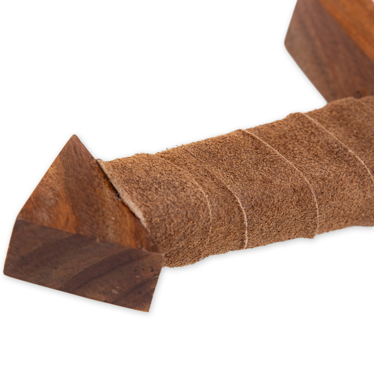 Steamed Beech Wood Replica Arming Sword |Triangular Pommel & Leather ...