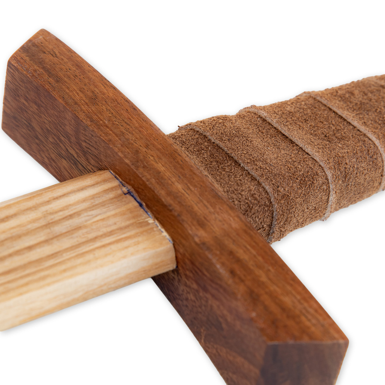 Steamed Beech Wood Replica Arming Sword |Triangular Pommel & Leather ...