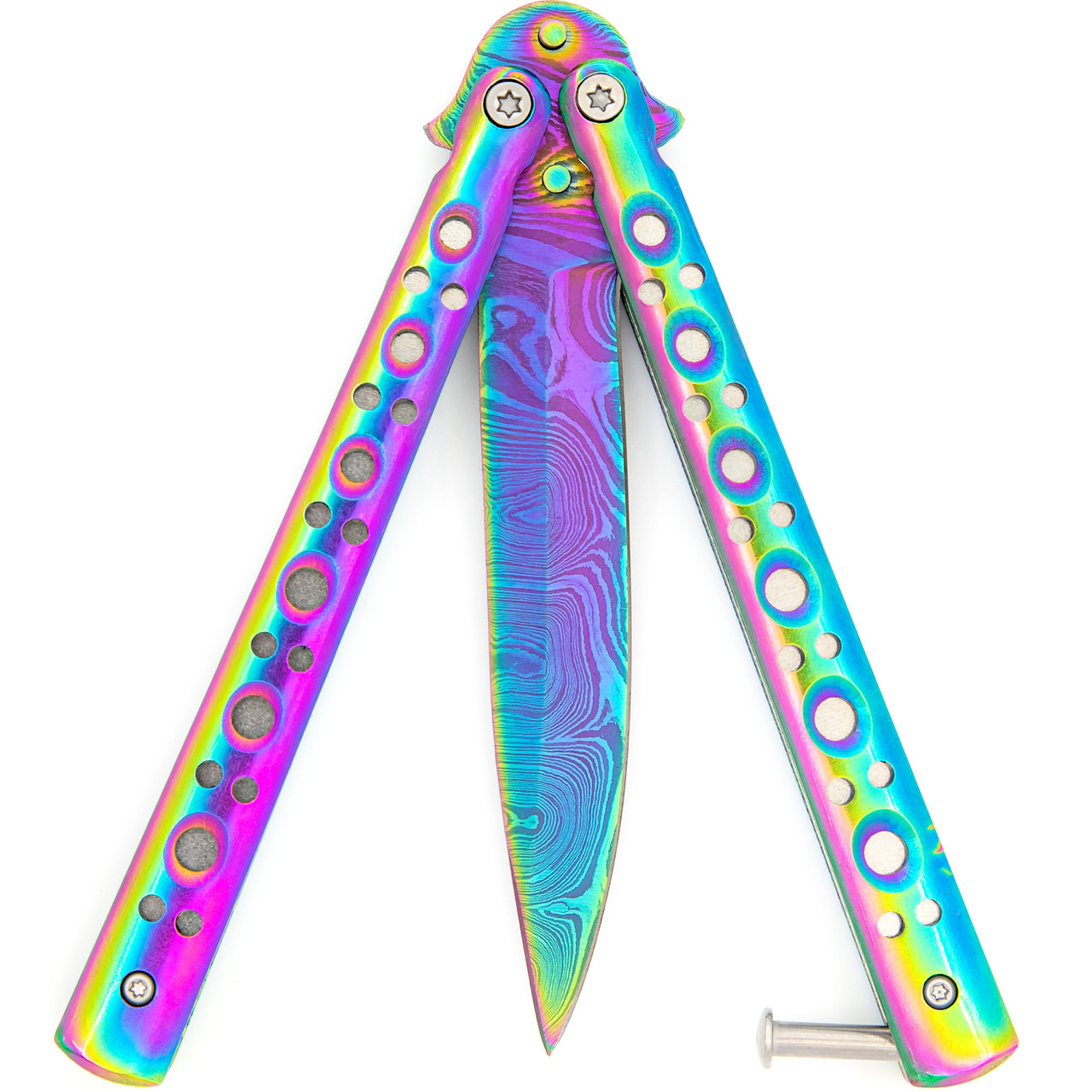 Mutation Warning Balisong Flipper Butterfly Knife | Titanium