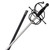 Rapier Spiral Swept Hilt Renaissance Sword Black