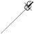 Rapier Spiral Swept Hilt Renaissance Sword Black