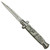 IL Grande Italian Milano Stiletto Silver Marble Automatic Knife