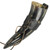 Fire Burned Medieval Drinking Horn with Black Leather Holder Fire Burned Medieval Drinking Horn with Black Leather Holder