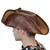 Brown Leather Pirate Tricorn Hat