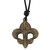 Brass Trinity Fleur de Lis Pendant