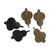 Handmade Autumn Harvest Horn Set of Buttons Handmade Autumn Harvest Horn Set of Buttons