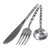 Medieval Stainless Steel Hand Forged Clover Design Cutlery Set