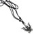 Flying Skull & Spine Pewter Necklace