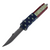 Red White and Blue-Blooded Damascus Steel Automatic OTF Knife