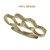 Knock Em’ Dead 100% Pure Brass Knuckle Buckle