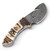 Legacy Damascus Steel Full Tang Stag Handle Gut Hook Outdoor Knife