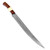 Damascus Steel Germanic Long Sword with Leather Sheath