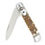 Automatic Focus on Realism Lever Lock Faux Staghorn Handle Knife