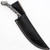 Overgrown Full Tang Hand Carved Handle Drop Point Outdoor Camping Hunting Railroad Spike Knife w/ Genuine Leather Sheath