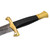 Pursuit of Honor Medieval Damascus Steel Sword w/ Brass Hilt & Leather Wrapped Handle
