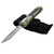 Tactical Silhouette Automatic Damascus Tanto OTF Block Camo Handle Knife w/ Textured Center Switch