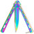 Rainbow Warrior Sunrise Butterfly Knife | Titanium | Clip Point | Holster Included