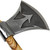 Briny Deep Hand Forged Large Two-Handed Outdoor Camping Functional Costume Axe w/ Trident Motif