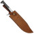 Steel Flourish Hunting Camping Hand Forged Railroad Spike Knife w/ Genuine Leather Sheath & Twisted Handle