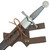 Right-Handed Medieval Hawk Wood Leather Sword Dagger Weapon Frog Costume Accessory | Brown
