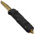 Gilded Imprint Automatic OTF Out the Front Knife w/ Textured Golden Blade & Black Handle Side Switch