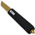 Rich Impression Automatic OTF Out the Front Knife w/ Textured Golden Blade & Black Handle Including Belt Clip Glass Breaker