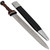 Covert Detail EN45 Steel Hand Carved Indian Sheesham Wood Handle Scottish Dirk w/ Scabbard