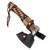 Etched Viking Style Bearded Axe w/ Leather Wrapped Handle | Black & Brown Leather Wrap w/ Black Sheath