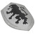 Medieval Dragon Crest Shield with Polished Steel Finish and Iron Buckle