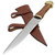 Viking Seax Combat Dagger with Brass Hilt and Polished EN45 Steel Blade