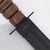 Tactical Military-Style Fighting Knife – Black Oxide Blade & Leather Handle