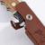 Hardwood Handle Hunting Knife – Satin Drop Point Blade & Leather Sheath