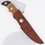 Hardwood Handle Hunting Knife – Satin Drop Point Blade & Leather Sheath