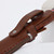 Fixed Blade Knife with Mirror Polished Trailing Point Blade & Leather Handle