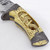 Bald Eagle Etched Blade Knife with Carved Handle – Hunting Collectible