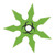 Toxic Green Biohazard 6 Point Throwing Star with Nylon Pouch
