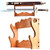 Wooden 2-Piece Sword Wall Mount – Natural Dual Display Rack