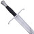 Battle Ready Medieval Double Edge Sword with Leather Scabbard